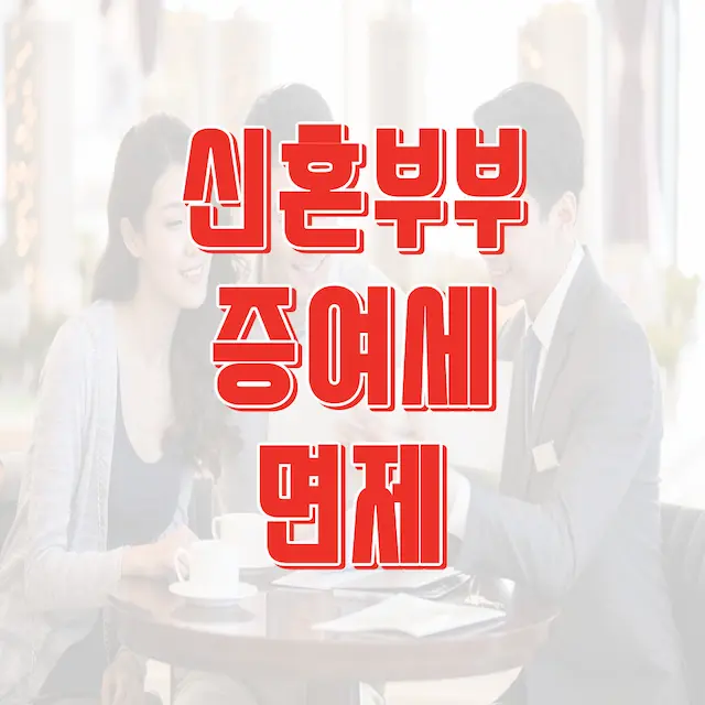 신혼부부 증여세 면제