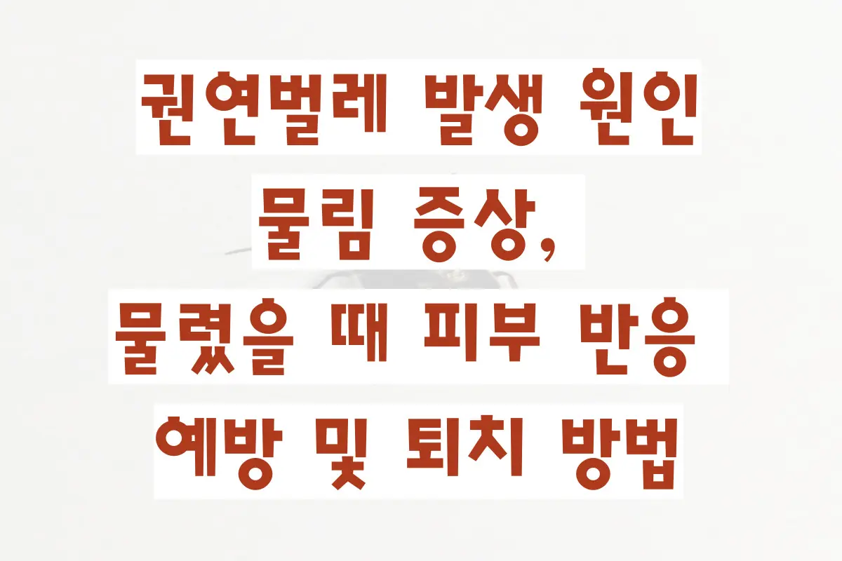 권연벌레, 발생 원인과 물림 증상, 물렸을 때 피부 반응, 예방 및 퇴치 방법 정리