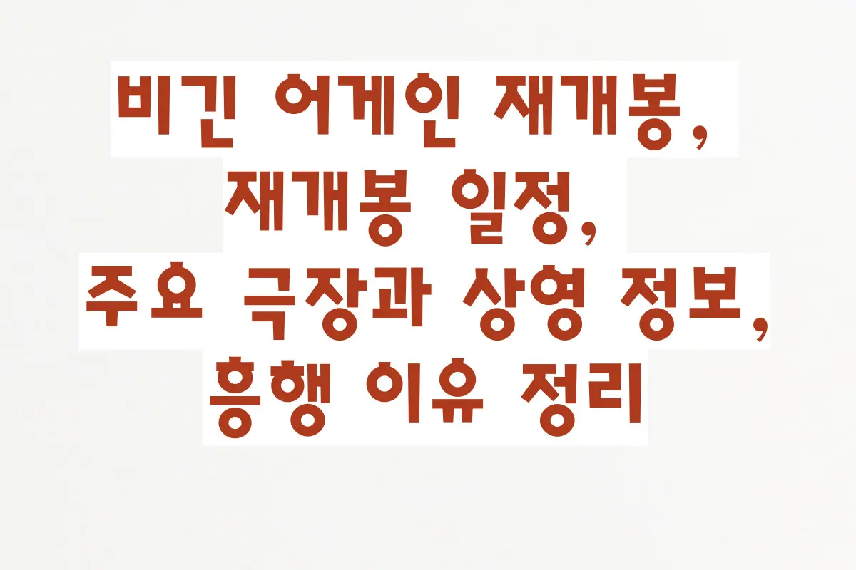 비긴 어게인 재개봉, 재개봉 일정, 주요 극장과 상영 정보, 흥행 이유 정리