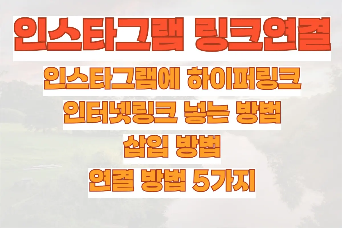 인스타그램에 하이퍼링크, 인터넷링크 넣는 방법, 삽입 방법과 연결 방법 5가지