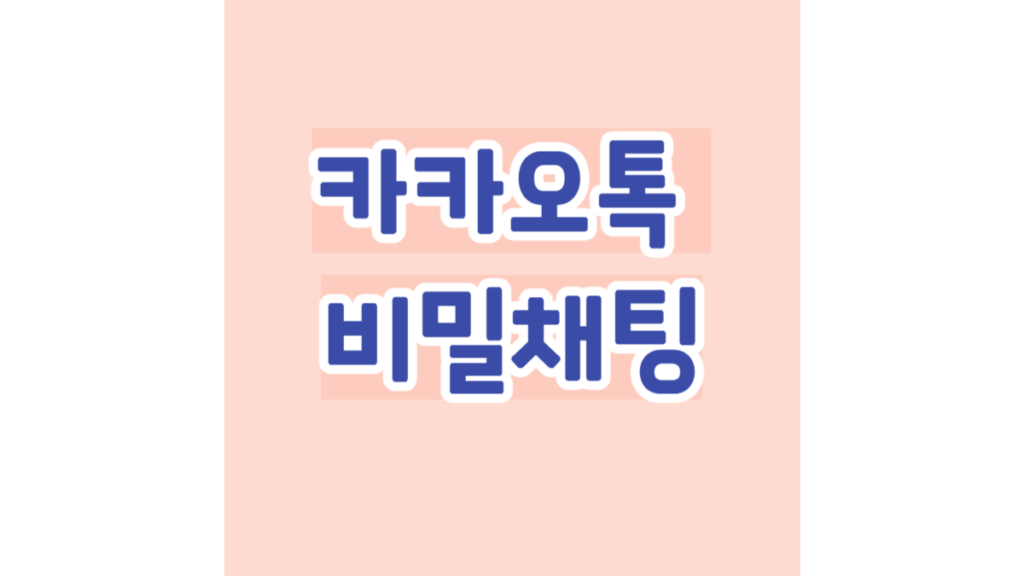 카카오톡 비밀채팅